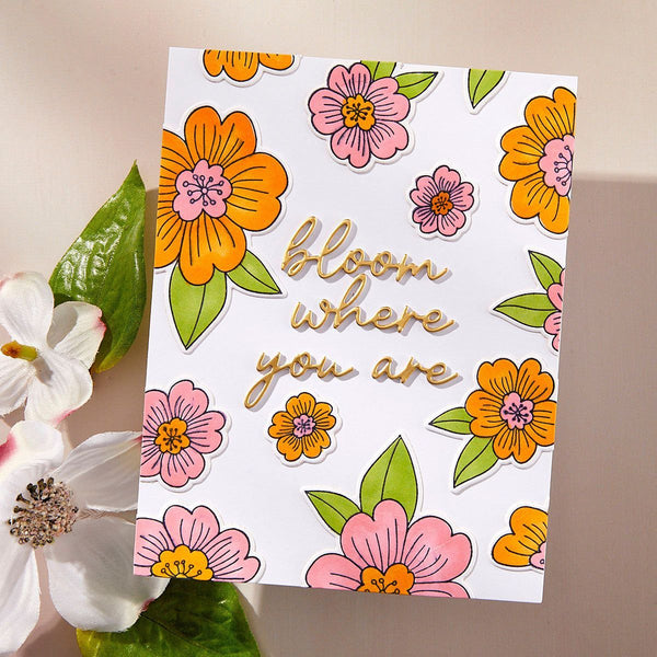 Blossoms & Sentiments BetterPress Plate & Die Set by Alex Syberia Designs