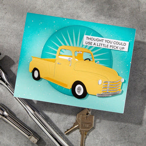 Cruisin' By Sentiments Clear Stamp & Die Set by Mindy Eggen