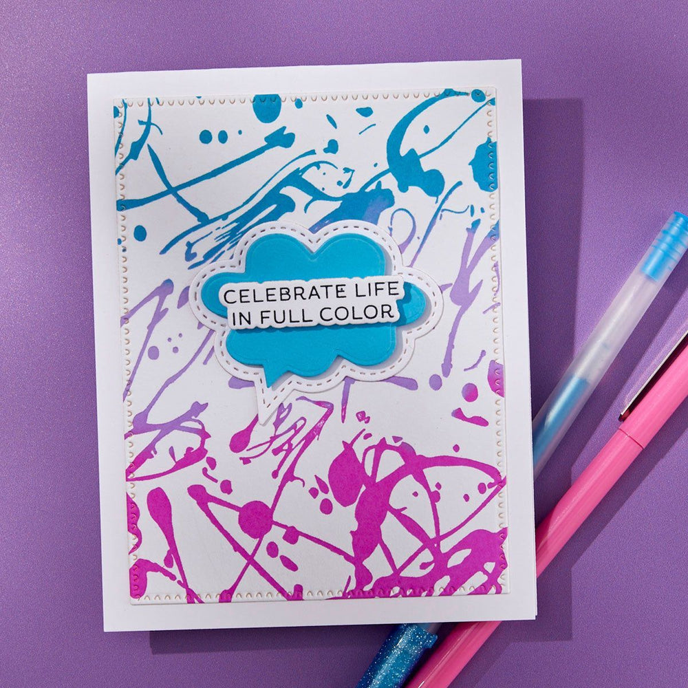 Reel Color Sentiments BetterPress Plate & Die Set from the Take Note Collection