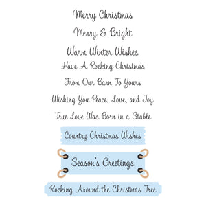 Country Christmas Banner & Sentiments Press + Foil Plate & Die Set by Annie Williams