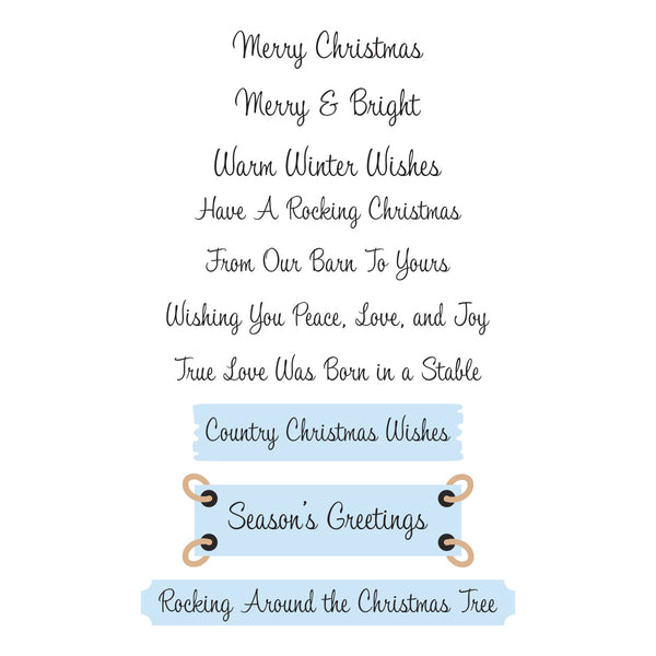 Country Christmas Banner & Sentiments Press + Foil Plate & Die Set by Annie Williams