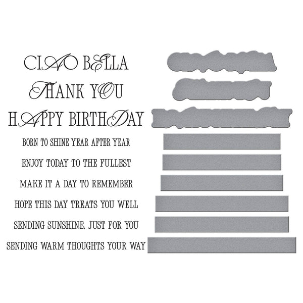 La Dolce Vita Sentiments BetterPress Plate & Die Set