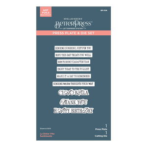 La Dolce Vita Sentiments BetterPress Plate & Die Set