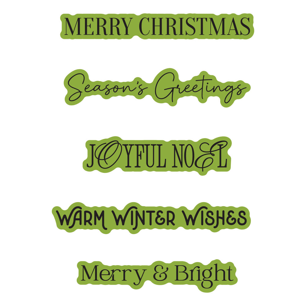 Merry Messages Press + Foil Plate & Die Set
