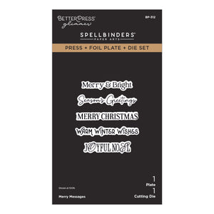 Merry Messages Press + Foil Plate & Die Set