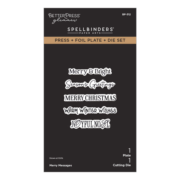 Merry Messages Press + Foil Plate & Die Set