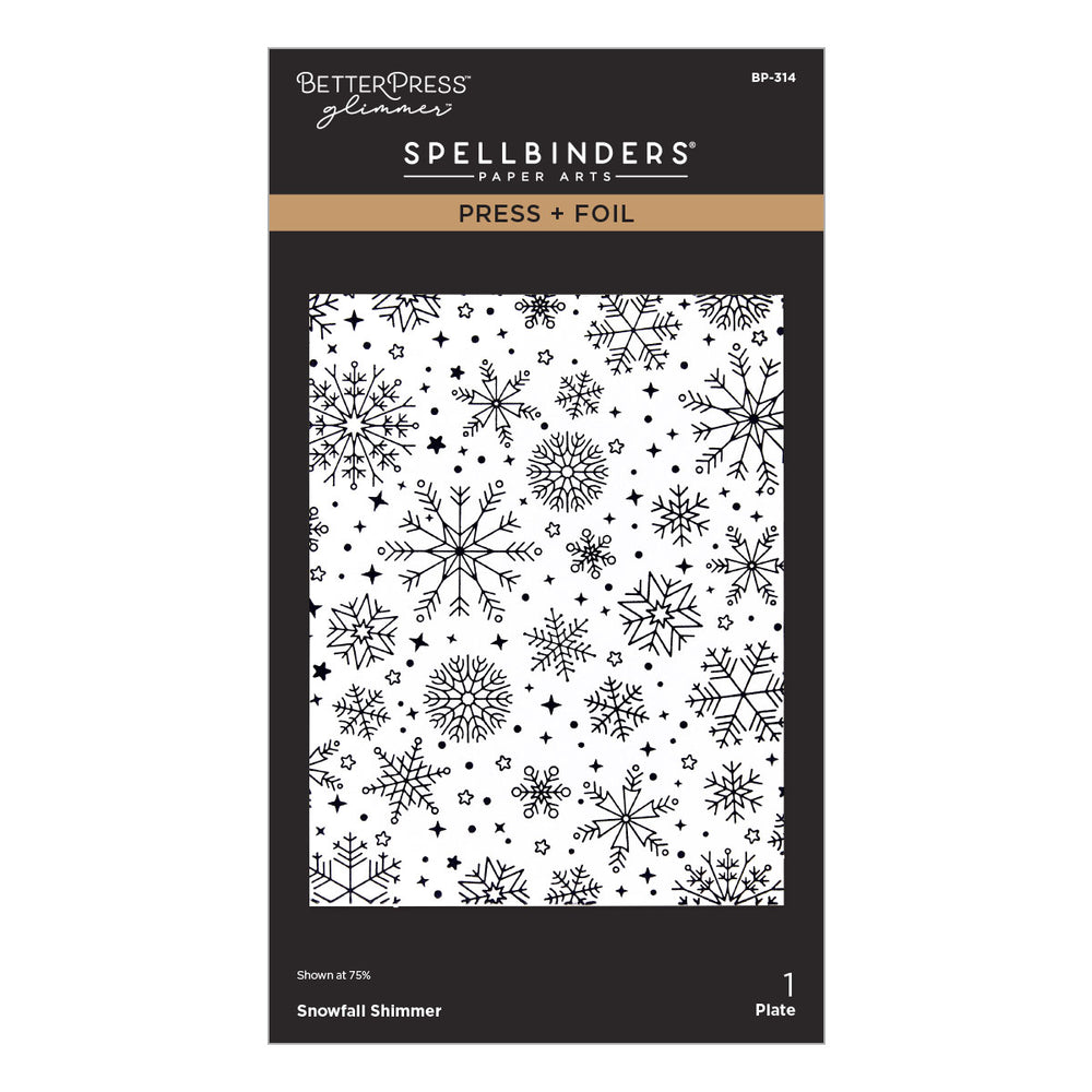Snowfall Shimmer Press + Foil Plate