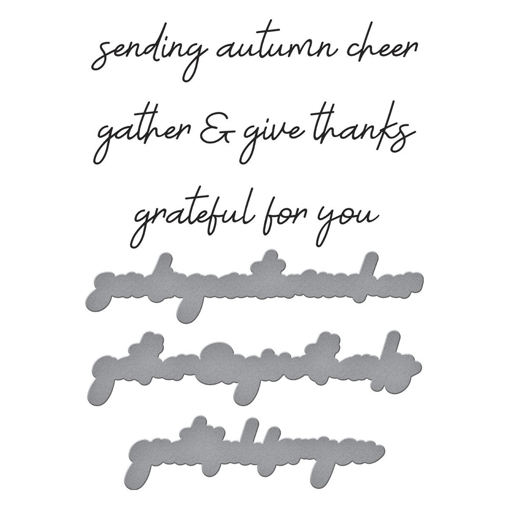Autumn Sentiments BetterPress Plate & Die Set by Kelly Bangs