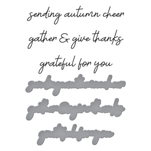 Autumn Sentiments BetterPress Plate & Die Set by Kelly Bangs