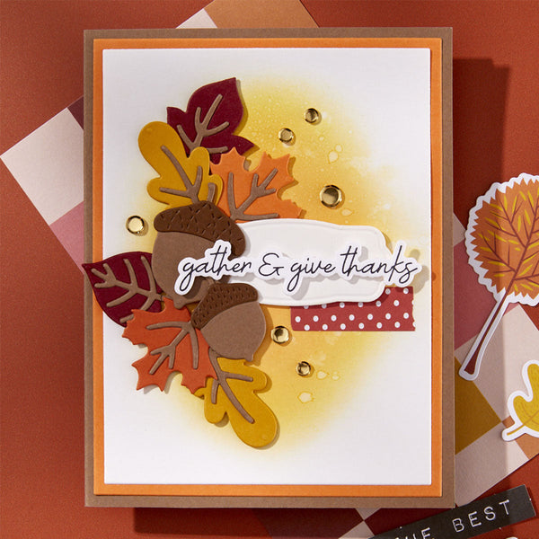 Falling Leaves Etched Dies by Kelly Bangs
