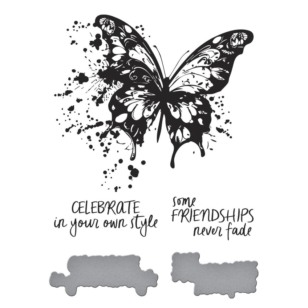 Butterfly Splatter BetterPress Plate & Die Set
