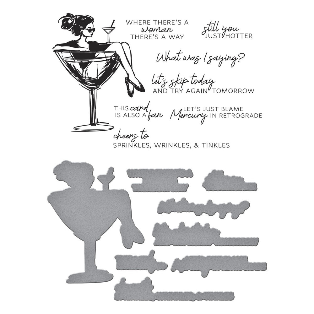 Martini Mood BetterPress Plate & Die Set