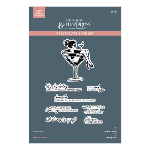 Martini Mood BetterPress Plate & Die Set