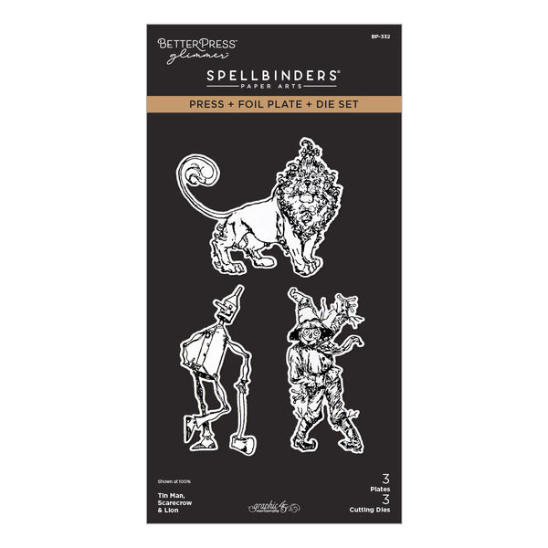Tin Man, Scarecrow & Lion Press + Foil Plate & Die Set by Graphic45