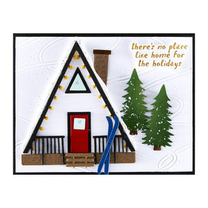 Ski-son's Greetings Sentiments BetterPress Plate & Die Set by Simon Hurley