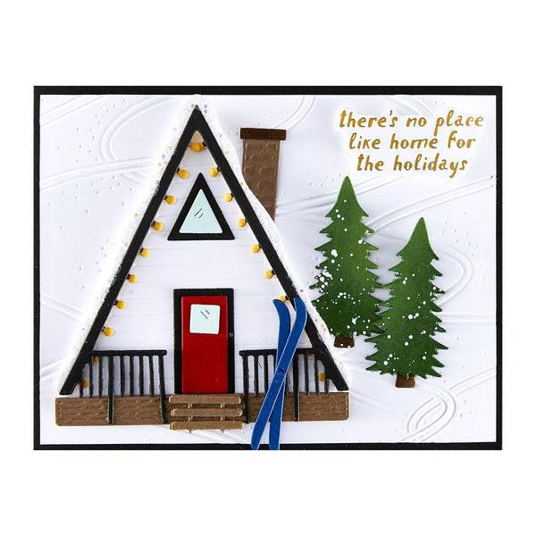 Ski-son's Greetings Sentiments BetterPress Plate & Die Set by Simon Hurley