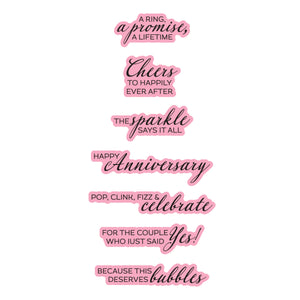 A Special Toast Sentiments Press + Foil Plate & Die Set