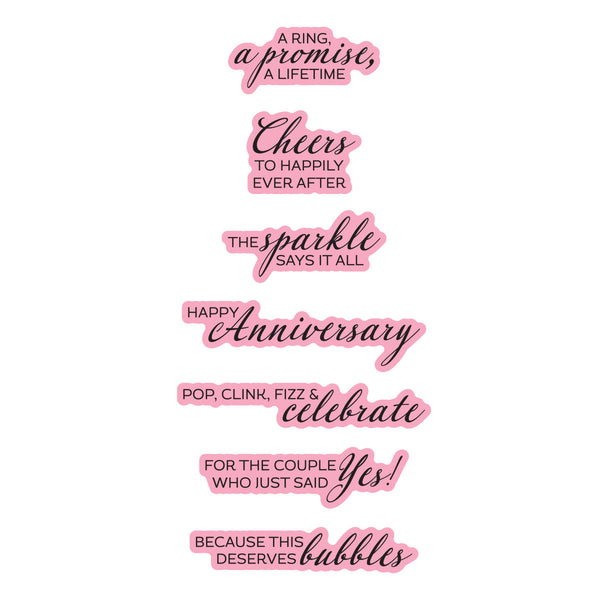 A Special Toast Sentiments Press + Foil Plate & Die Set