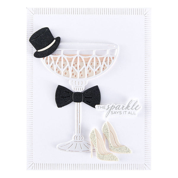 A Special Toast Sentiments Press + Foil Plate & Die Set