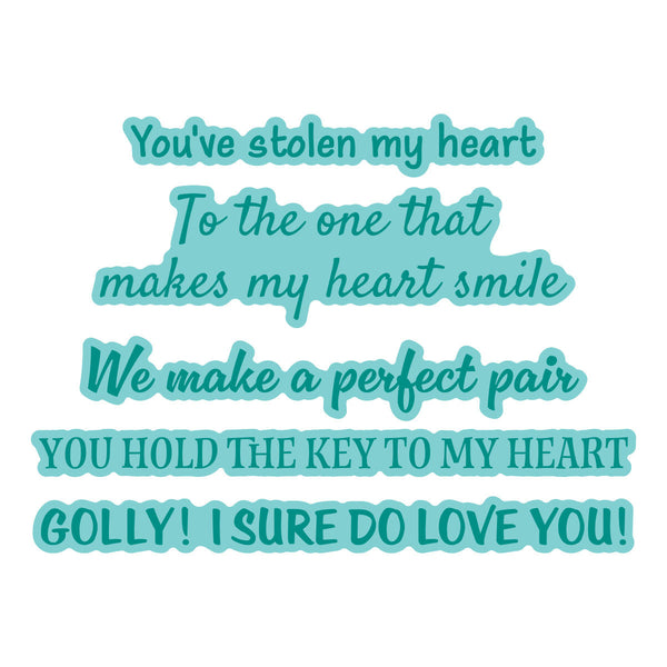 Classic Mouse Love Sentiments Press + Foil Plate & Die Set