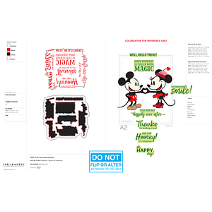 Classic Mouse Happy Sentiments Press + Foil Plate & Die Set
