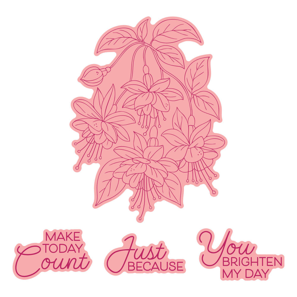 Magical Fuchsia Press + Foil Plate & Die Set by Alex Syberia Designs