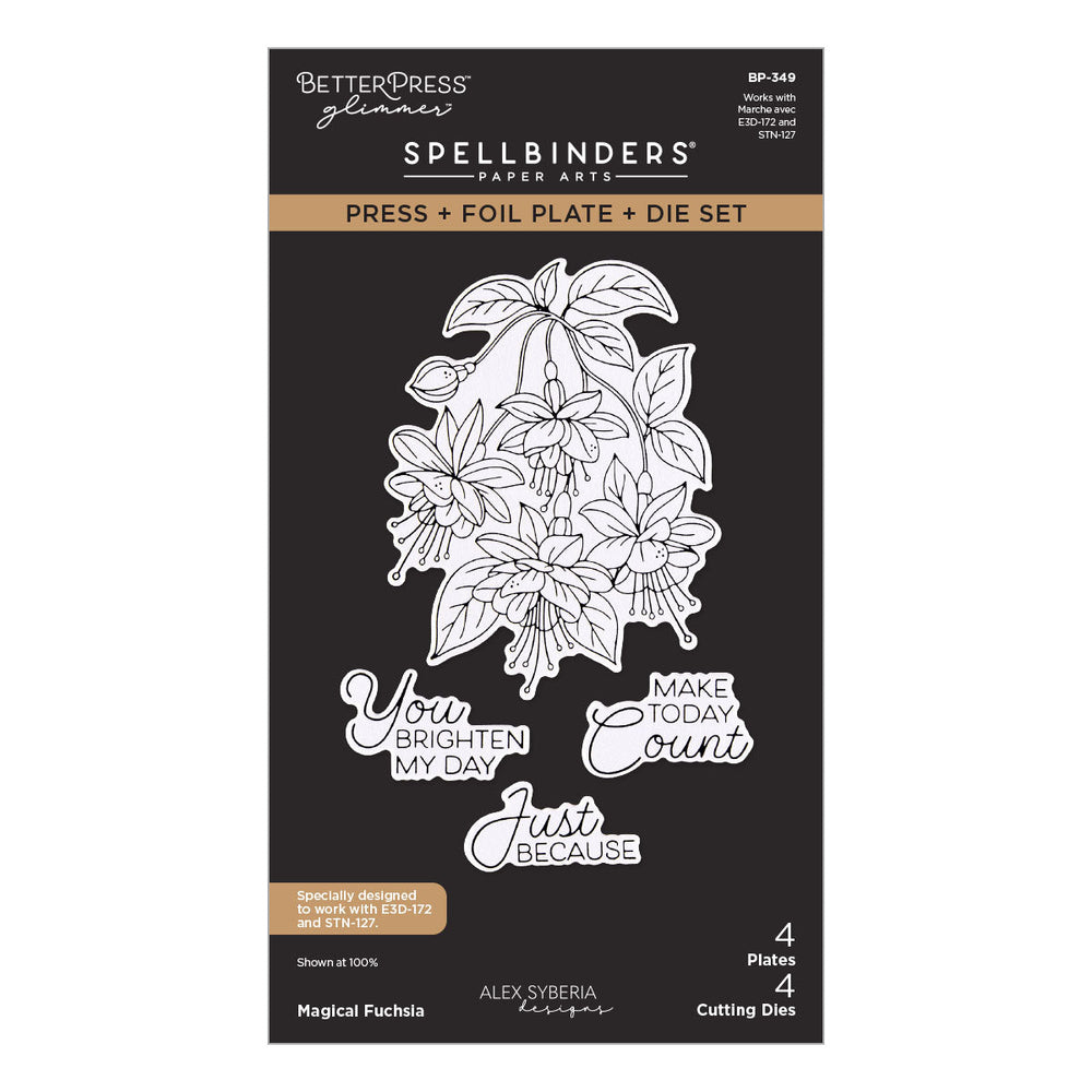 Magical Fuchsia Press + Foil Plate & Die Set by Alex Syberia Designs