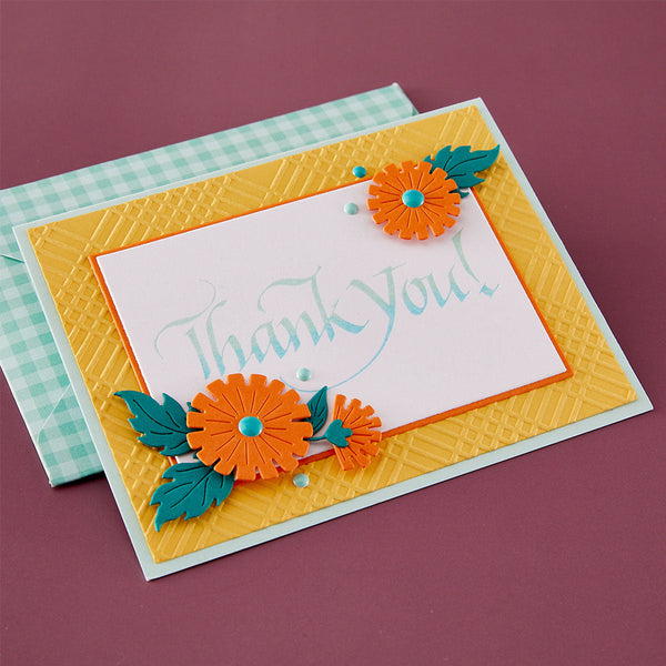 Upright Italic Thank You! Press + Foil Plate by Paul Antonio