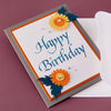 Upright Italic Happy Birthday Press + Foil Plate by Paul Antonio