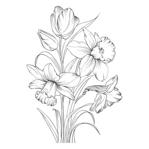 Tulips and Daffodils Press + Foil Plate by Yana Smakula