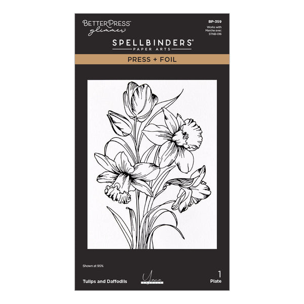 Tulips and Daffodils Press + Foil Plate by Yana Smakula