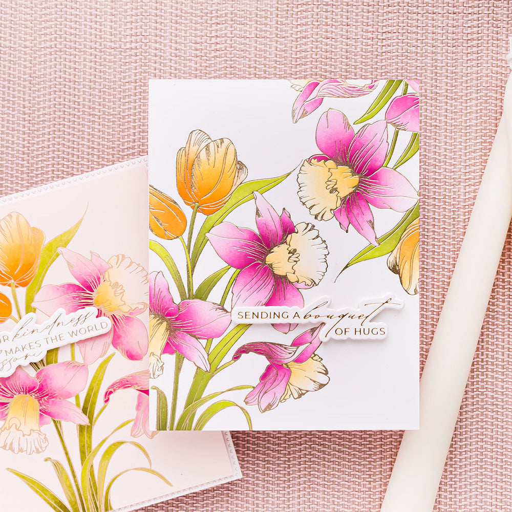 Tulips and Daffodils Press + Foil Plate by Yana Smakula