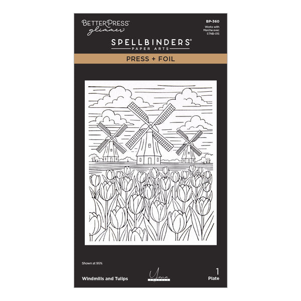 Windmills and Tulips Press + Foil Plate by Yana Smakula