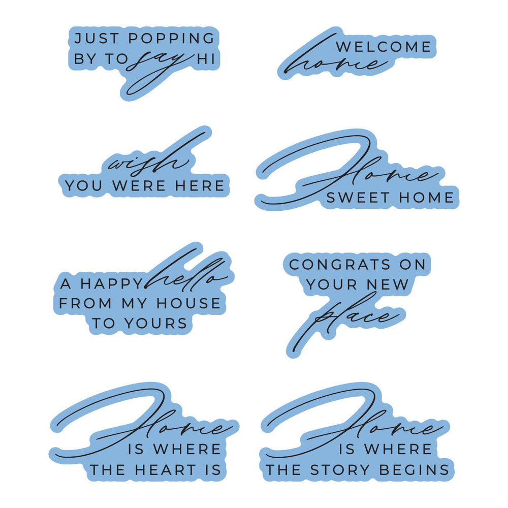 Welcome Home Sentiments Press + Foil Plate & Die Set by Yana Smakula