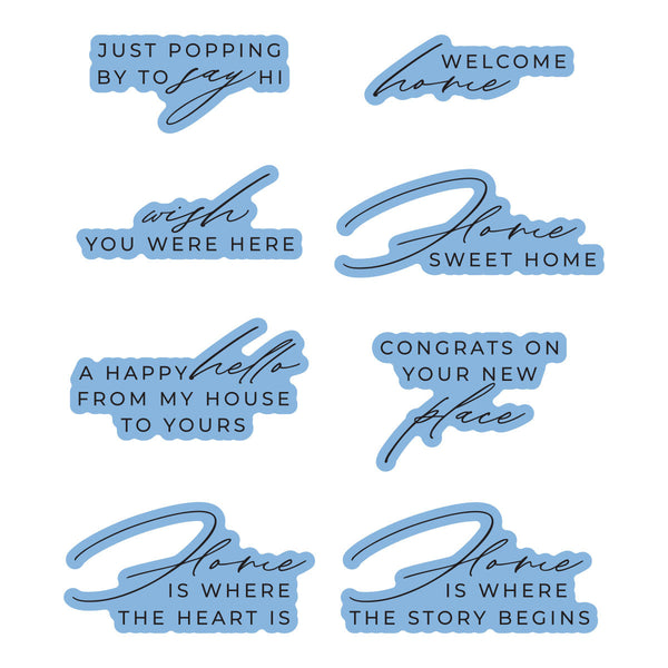 Welcome Home Sentiments Press + Foil Plate & Die Set by Yana Smakula