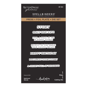 Heirloom Words Press + Foil Plate & Die Set by Frank Garcia