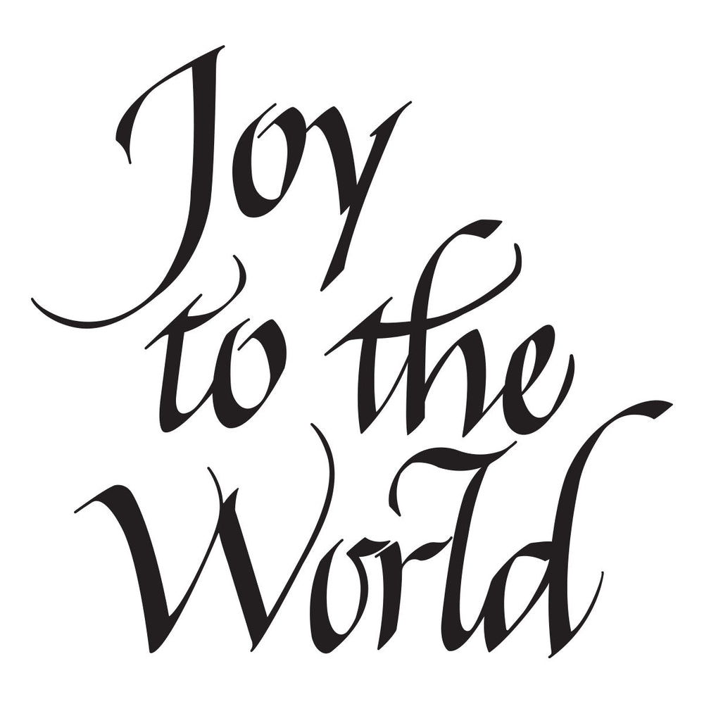 Upright Italic Joy to the World Press + Foil Plate by Paul Antonio