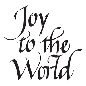Upright Italic Joy to the World Press + Foil Plate by Paul Antonio