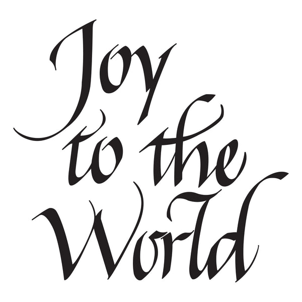 Upright Italic Joy to the World Press + Foil Plate by Paul Antonio