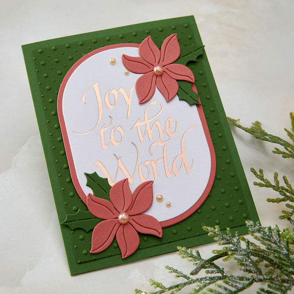 Upright Italic Holiday Sentiments Press + Foil Bundle by Paul Antonio