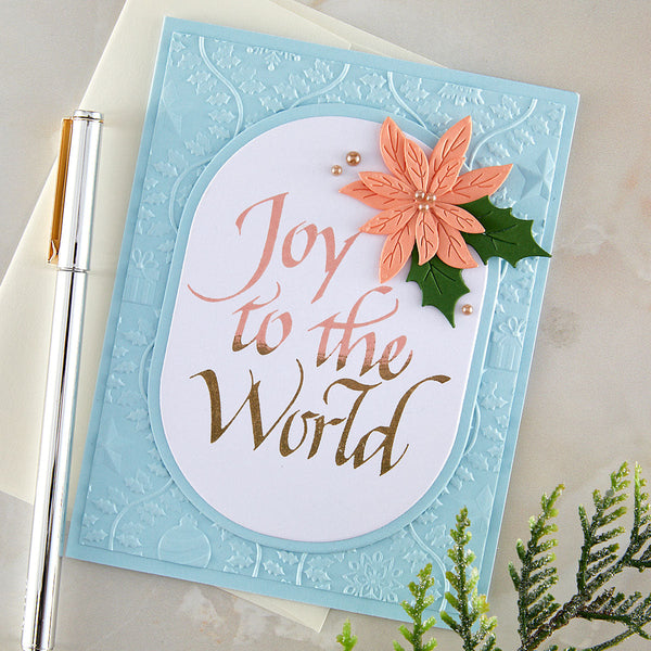 Upright Italic Holiday Sentiments Press + Foil Bundle by Paul Antonio