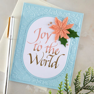 Upright Italic Joy to the World Press + Foil Plate by Paul Antonio