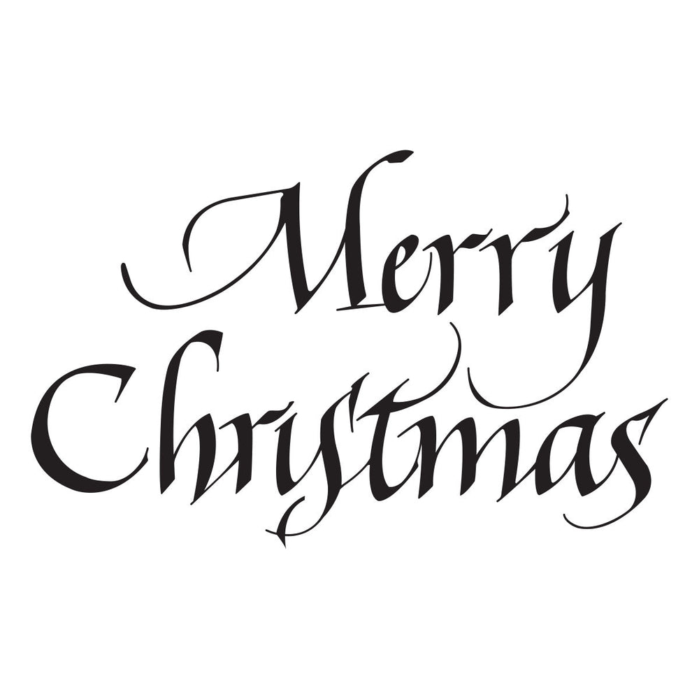 Upright Italic Merry Christmas Press + Foil Plate by Paul Antonio