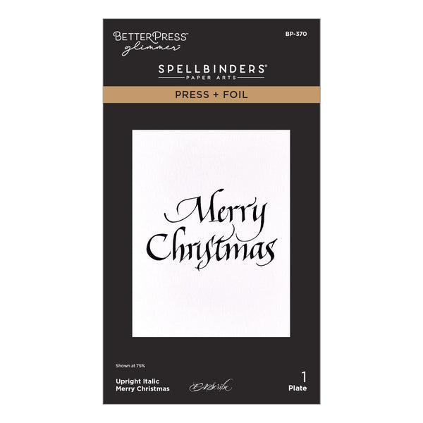 Upright Italic Holiday Sentiments Press + Foil Bundle by Paul Antonio