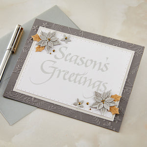 Upright Italic Holiday Sentiments Press + Foil Bundle by Paul Antonio