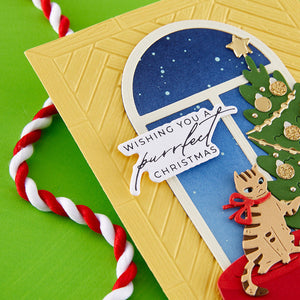 Meowy Christmas Sentiments Press + Foil Plates & Die Set by Yana Smakula