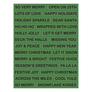 Snowflake Kisses Sentiments Press + Foil Plate & Die Set by Lisa Horton
