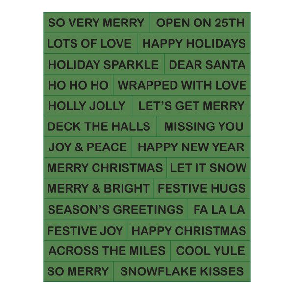 Snowflake Kisses Sentiments Press + Foil Plate & Die Set by Lisa Horton