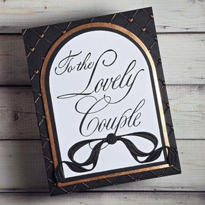 Copperplate To the Lovely Couple BetterPress Plate from the Copperplate On Your Wedding Day Collection by Paul Antonio