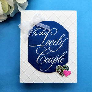 Copperplate To the Lovely Couple BetterPress Plate from the Copperplate On Your Wedding Day Collection by Paul Antonio